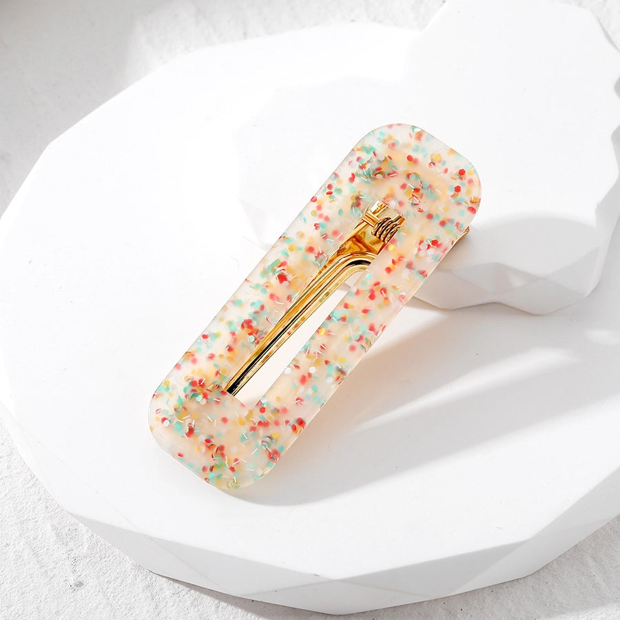 cute simple style korean style color block acetic acid sheets hair clip