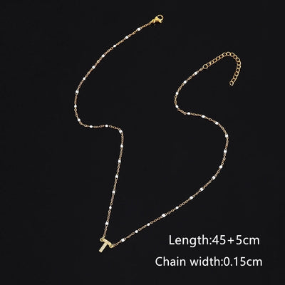 201 Stainless Steel Copper Letter Pendant Necklace