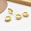 1 Pair IG Style Simple Style Geometric Plating Inlay Copper Zircon Earrings