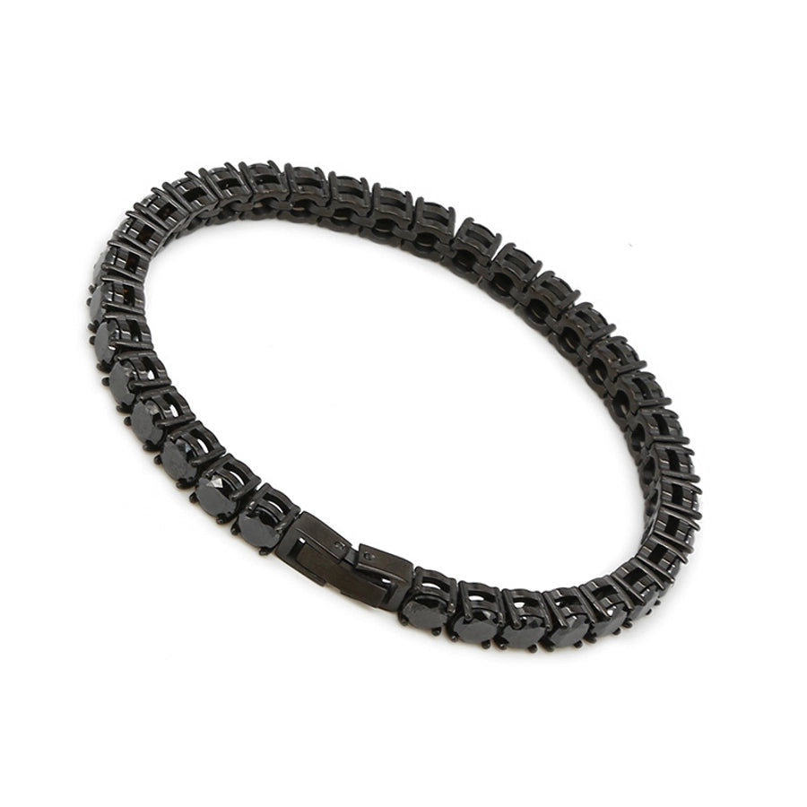 Classic Style Geometric Stainless Steel 18K Gold Plated Rose Gold Plated Zircon Tennis Bracelet In Bulk