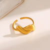 Jewelry Simple Style Irregular 304 Stainless Steel 18K Gold Plated Polishing Rings