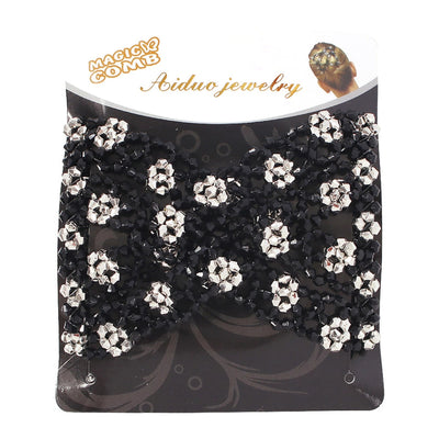 fashion geometric alloy resin seed bead hair combs 1 piece