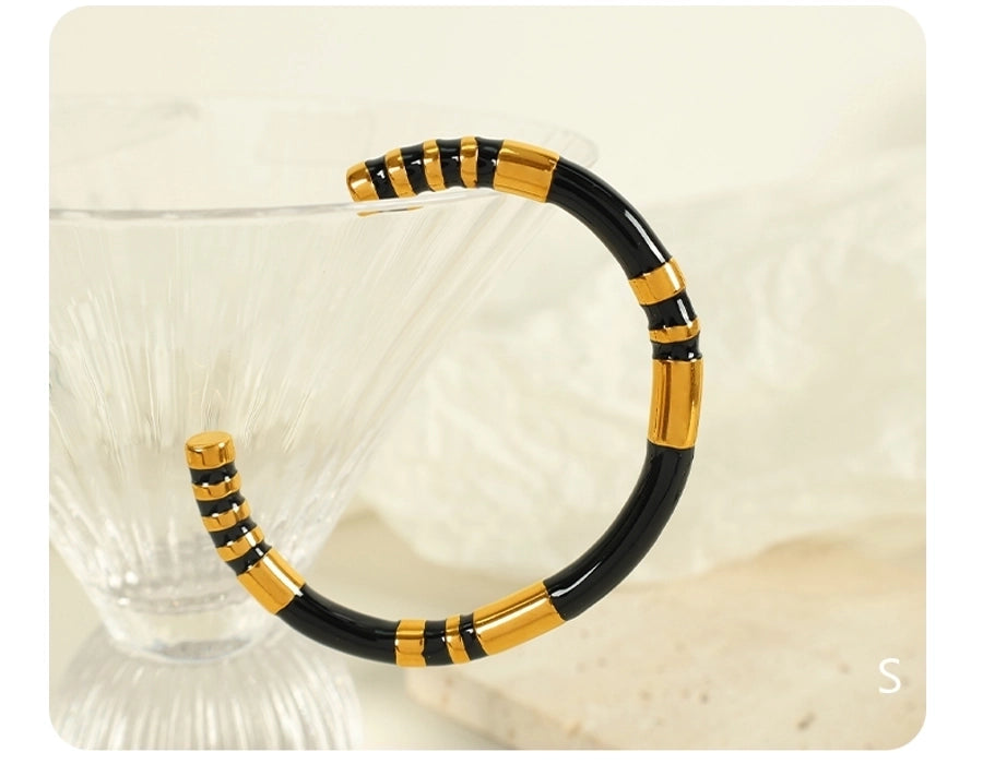 IG Style Casual Simple Style Geometric 304 Stainless Steel 18K Gold Plated Bangle In Bulk