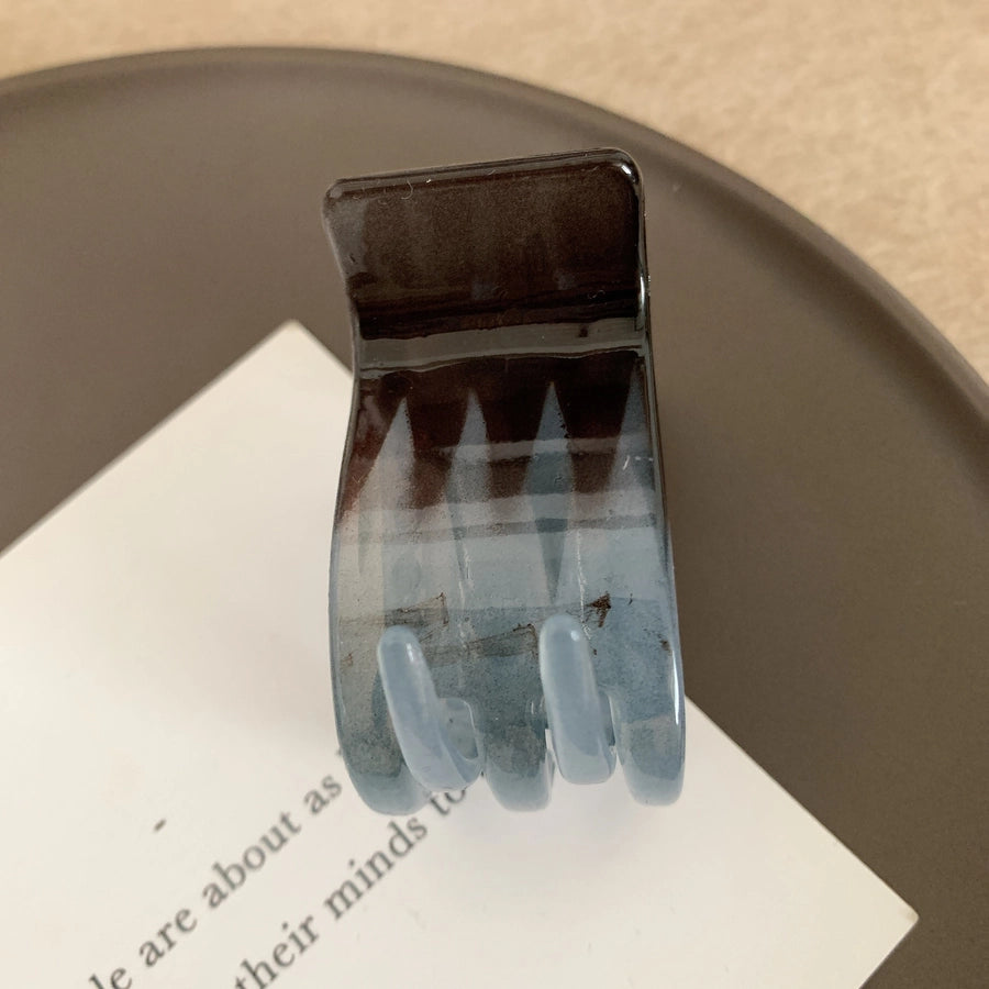 women's simple style color block plastic hair claws