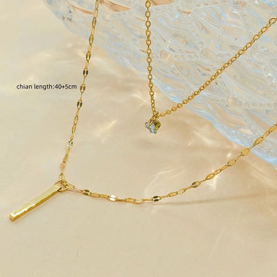 Jewelry Elegant Gem 304 Stainless Steel Pendant Necklace