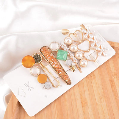 pearl frosted hairpin eight-piece set