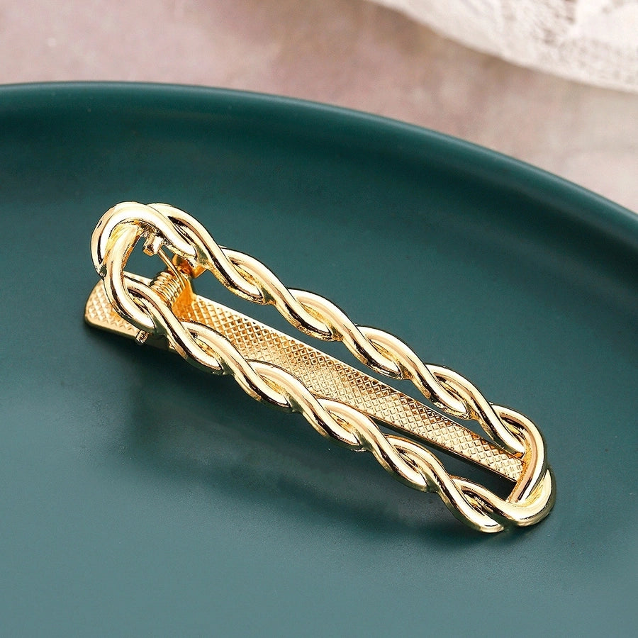Women's Simple Style Solid Color Metal Plating Hair Clip