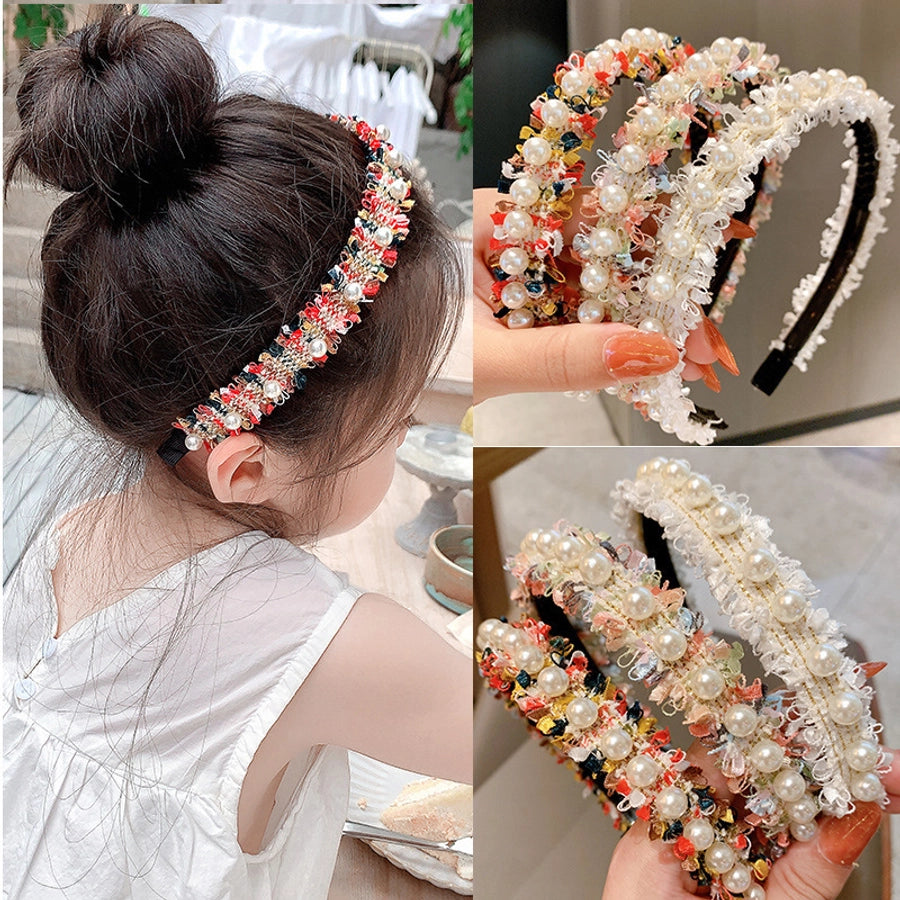 Girl'S Cute Simple Style Flower Cloth Hair Band