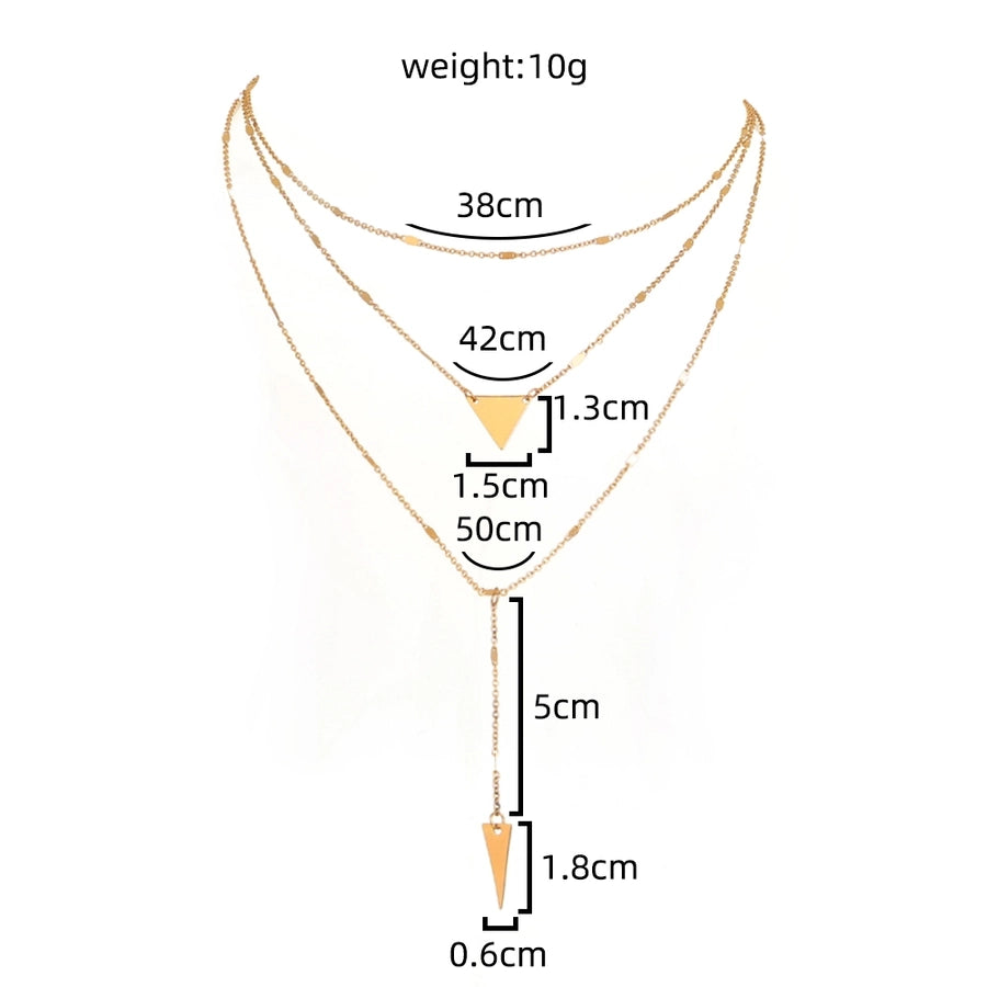 Copper cable chain Geometric Necklace