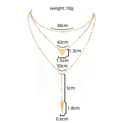 Copper cable chain Geometric Necklace