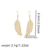 1 Pair Retro Wings Plating Copper Drop Earrings