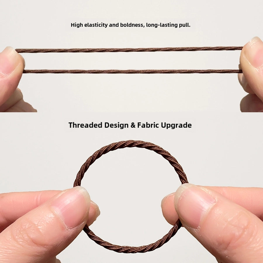 Canned rubber band women's tie head high elastic durable hair rope tie head  new rubber band high ponytail hair rope hair ring