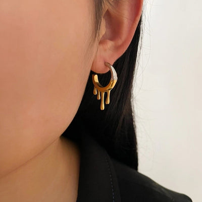 1 Pair Vintage Style Simple Style Geometric 316L Stainless Steel  18K Gold Plated Ear Studs