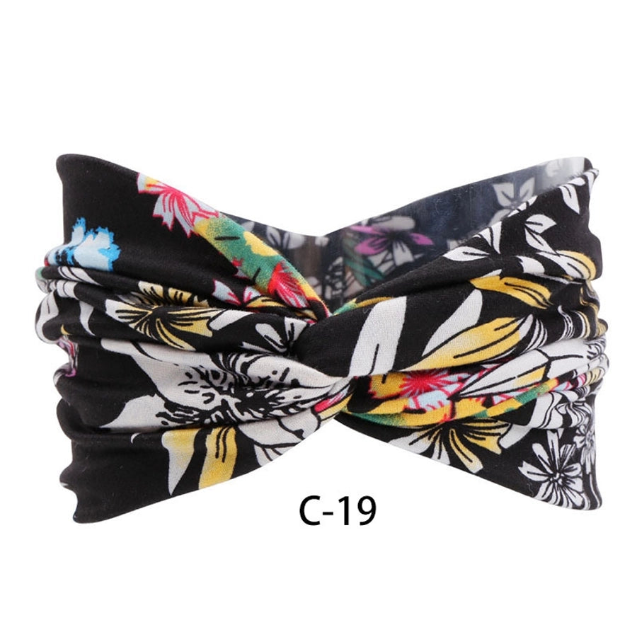 elegant streetwear plaid leopard cloth hair band