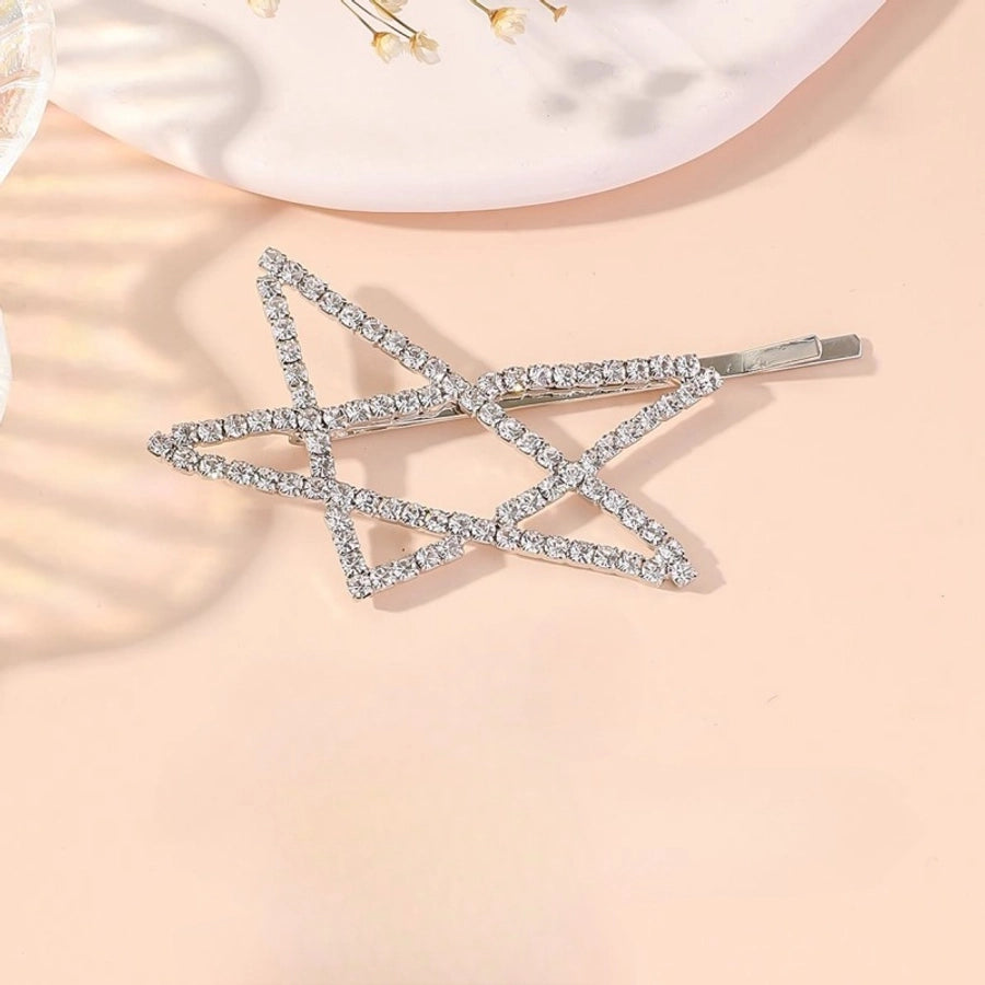 Women's IG Style Simple Style Star Rhinestone Hollow Out Inlay Rhinestones Hair Clip