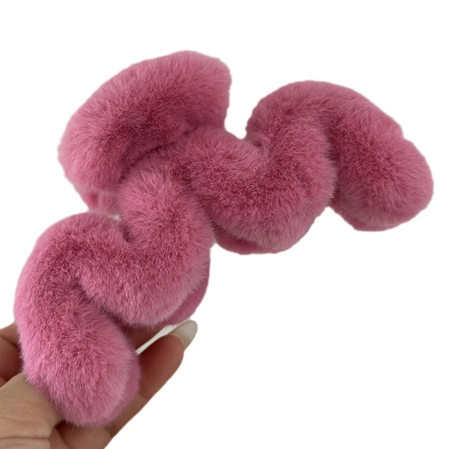 simple style solid color cloth hair claws