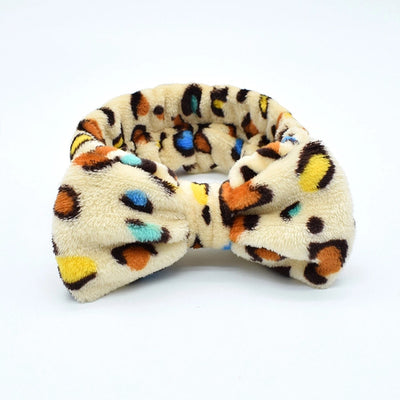 fashion stripe polka dots flannel bowknot hair band 1 piece