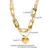 Jewelry IG Style Simple Style Commute Heart Shape 304 Stainless Steel Hollow Out Bracelets Necklace