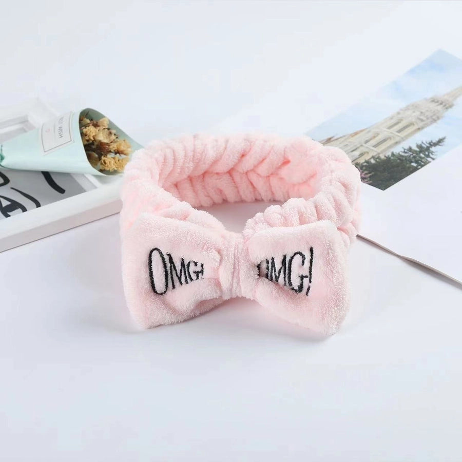 simple style bow knot cloth patchwork hair tie