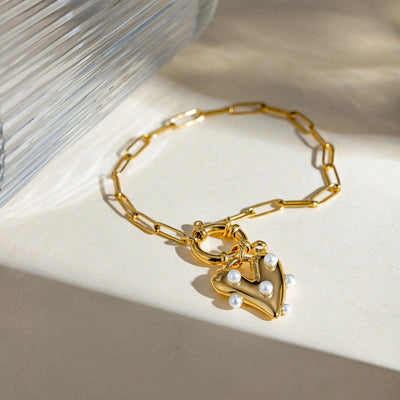 Jewelry Simple Style Heart Shape Titanium Steel Jewelry Set