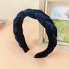 fashion solid color velvet hair band 1 piece