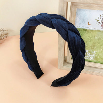 fashion solid color velvet hair band 1 piece