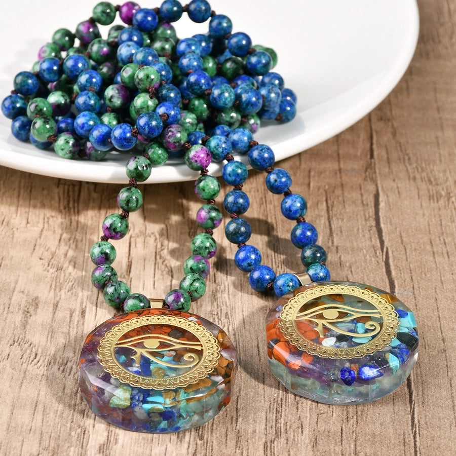 Vintage Style Ethnic Style Moon natural stone Pendant Necklace In Bulk