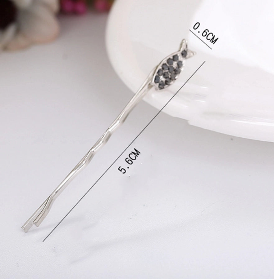 Women's Cute Basic Classic Style Heart Shape Fish Alloy Hair Clip
