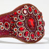 Women's Elegant Vintage Style Luxurious Round Alloy Cloth Glass Inlay Glass Hair Band