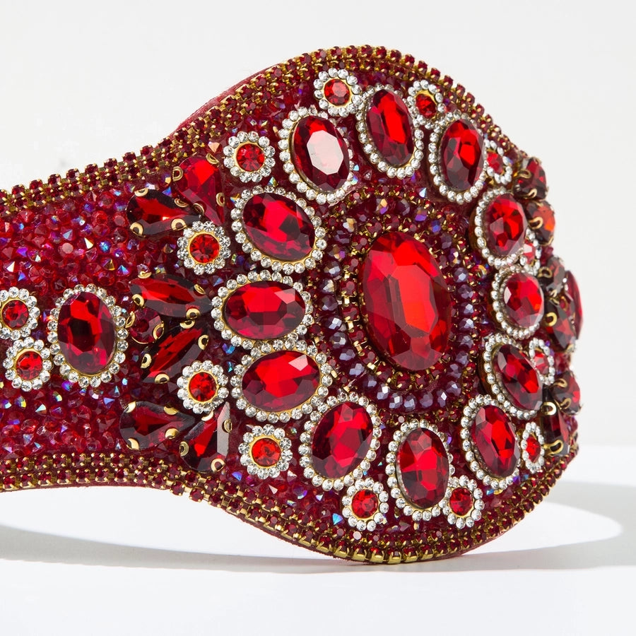 Women's Elegant Vintage Style Luxurious Round Alloy Cloth Glass Inlay Glass Hair Band