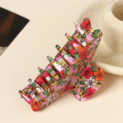 women's sweet flower arylic handmade hair claws