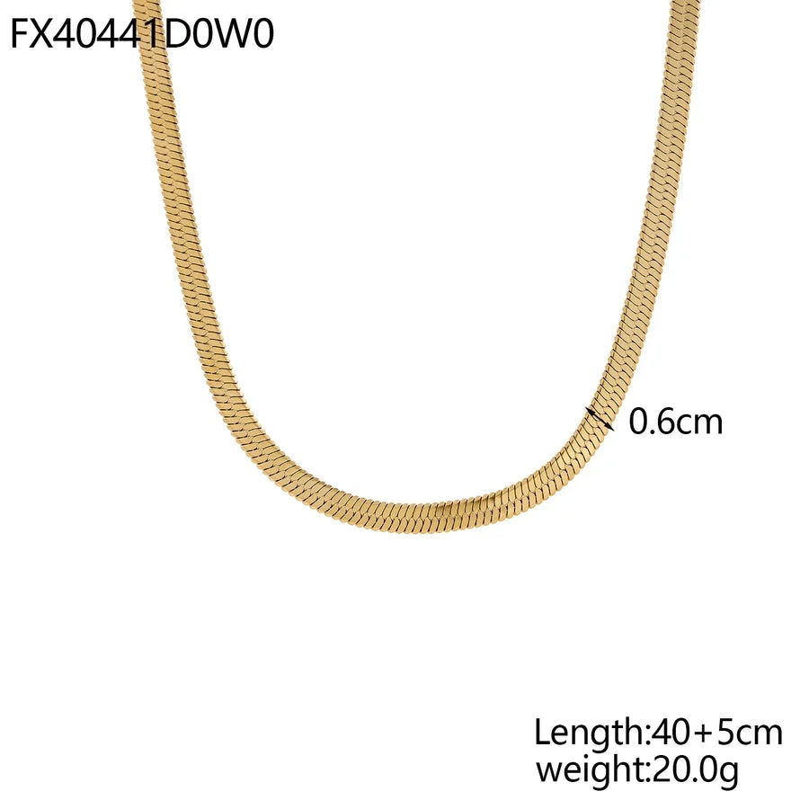 Jewelry Simple Style Geometric 304 Stainless Steel 18K Gold Plated Multi Charms Necklace