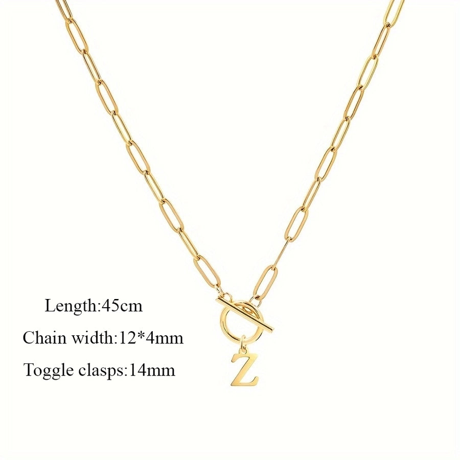 Jewelry Simple Style Classic Style Letter 201 Stainless Steel Pendant Necklace