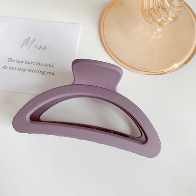 retro solid color plastic resin hair claws