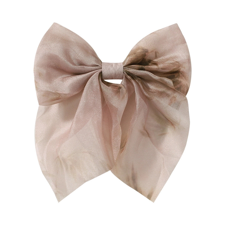 Girl'S Simple Style Classic Style Bow Knot Alloy Ribbon Lettuce Trim Hair Clip