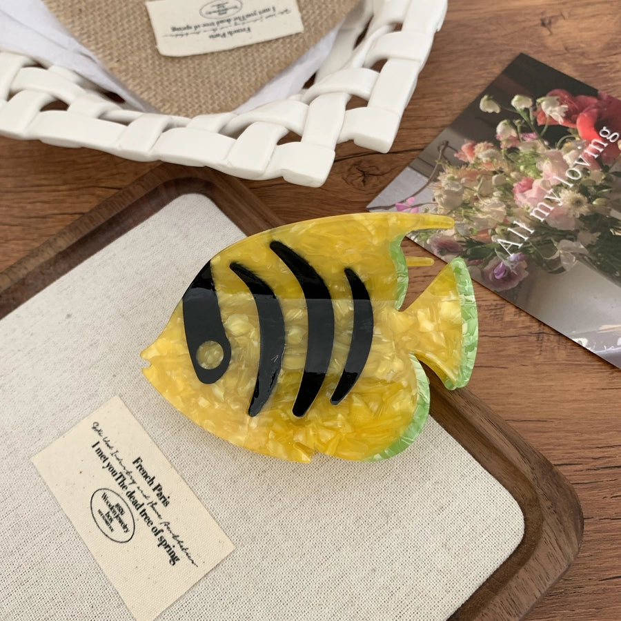 Women's Elegant Streetwear Fish Acetic acid sheets Hair Claws