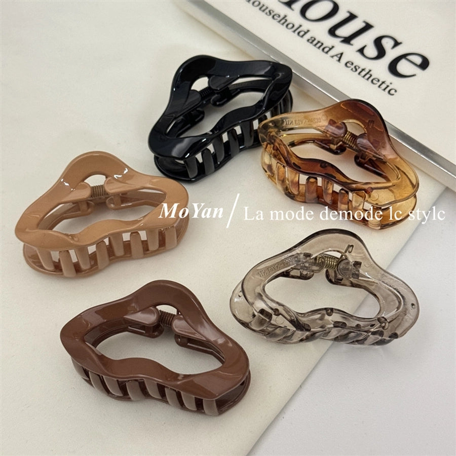 Women's Simple Style Solid Color Plastic Resin Hair Claws