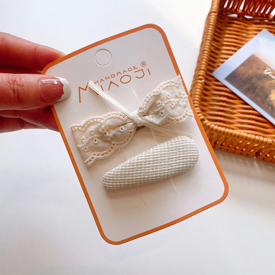 kid's elegant cartoon cloth bowknot hair clip