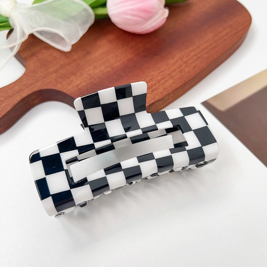 simple style lattice pvc hollow out hair claws