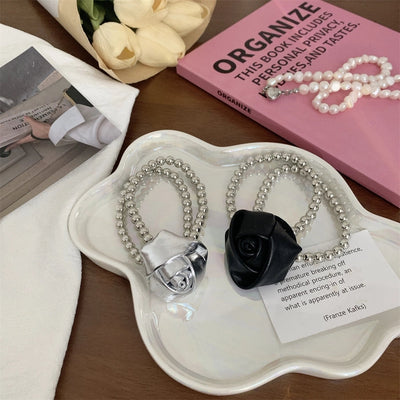 Women's Retro Simple Style Flower Leather Hair Tie