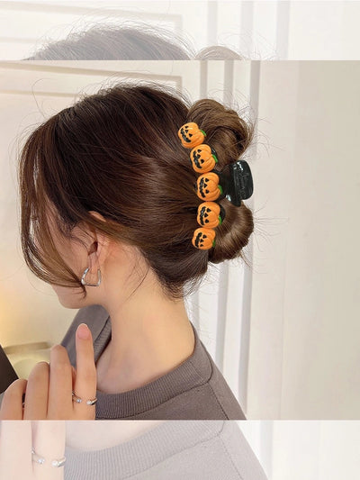 Halloween Women's Pumpkin Plastic Hair Claws