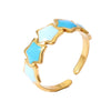 Jewelry IG Style Star Leaves Heart Shape 304 Stainless Steel Open Rings