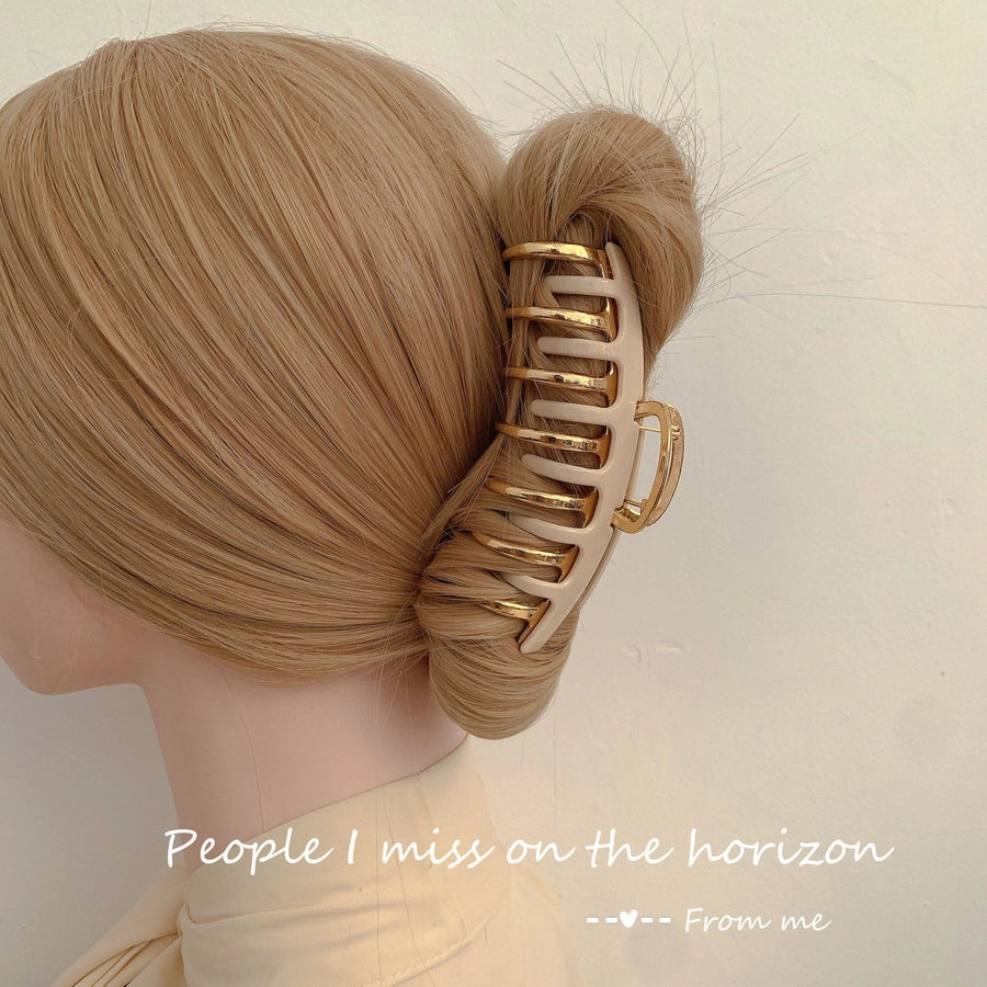 retro simple style solid color acetic acid sheets hair claws