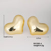 1 Pair Basic Classic Style Geometric Star Heart Shape Irregular CCB K Gold Plated Stud Earrings