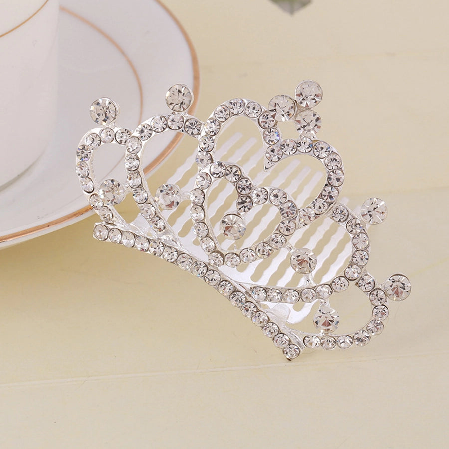 Korean style rhinestone children's crown comb hair accessories girls' performance dance performance girls' birthday gift