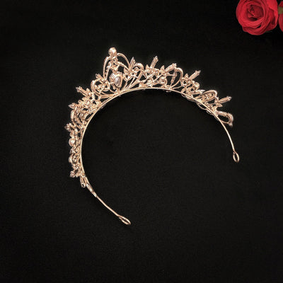Simple Fashion Bridal Crown  Popular Wedding Headwear Diamond Baroque Bridal Crown Accessories
