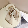 Women's Simple Style Classic Style Solid Color Cloth Baroque Pearls Hair Tie