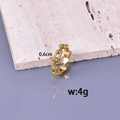 Jewelry Simple Style Classic Style Sun Star Moon 304 Stainless Steel Zircon 18K Gold Plated Plating Rings