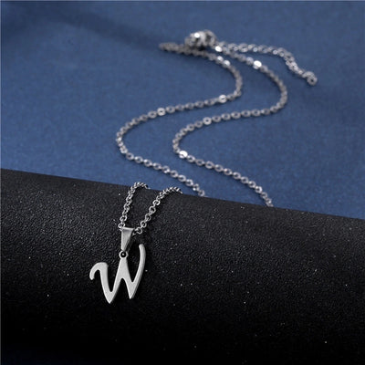 Jewelry Casual Simple Style Classic Style Letter 201 Stainless Steel Silver Plated Hollow Out Pendant Necklace