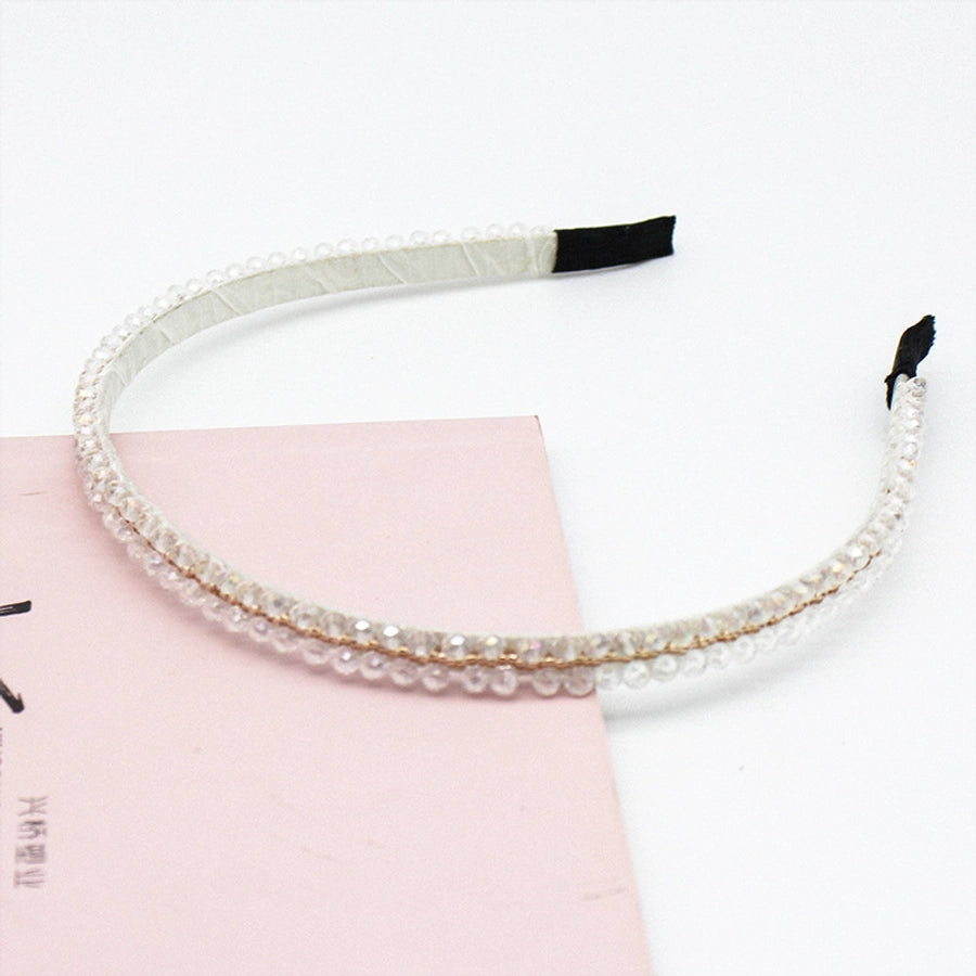 simple style geometric rhinestone hair band